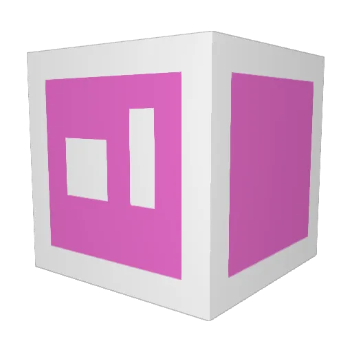 Fejse Minecraft avatar head, 3D render