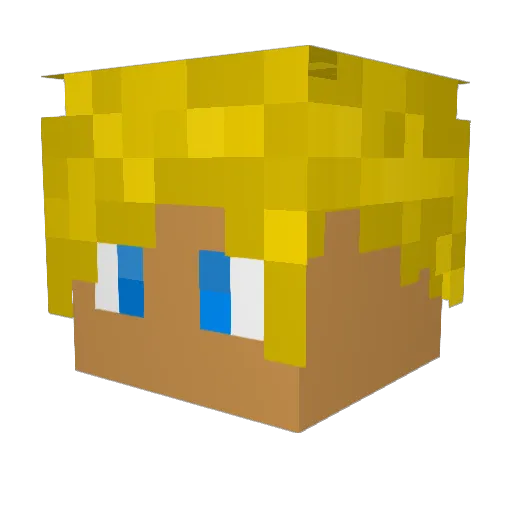 FeketeVillam Minecraft avatar head, 3D render