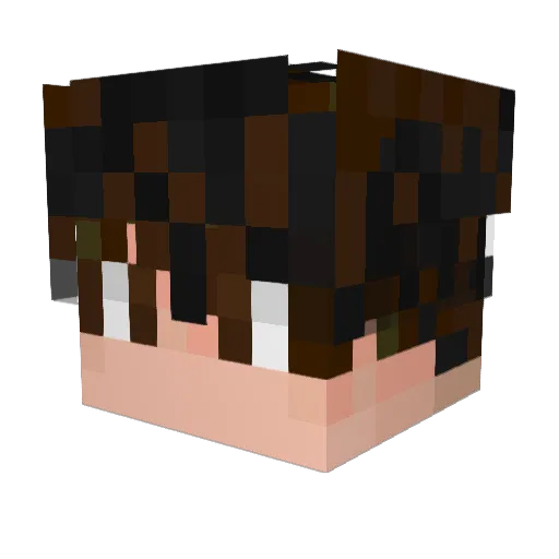 Fekynoo Minecraft avatar head, 3D render