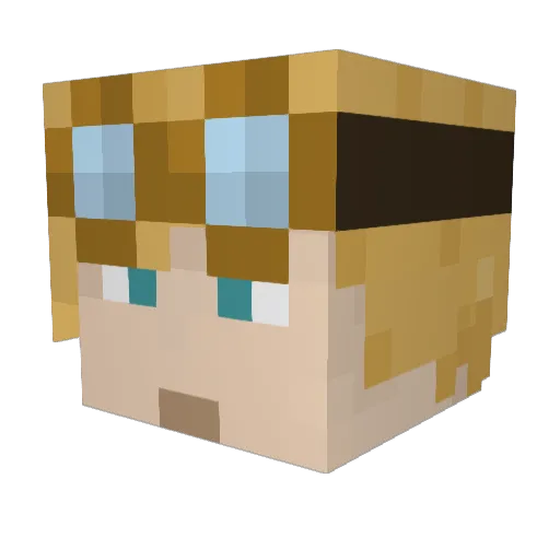 FelWill Minecraft avatar head, 3D render