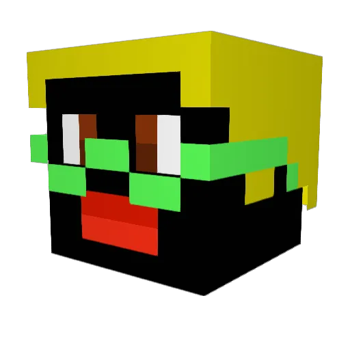 FelaMiro Minecraft avatar head, 3D render