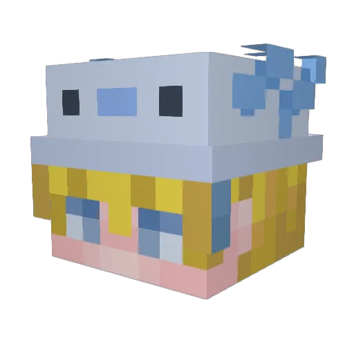 Felakz Minecraft avatar head, 3D render