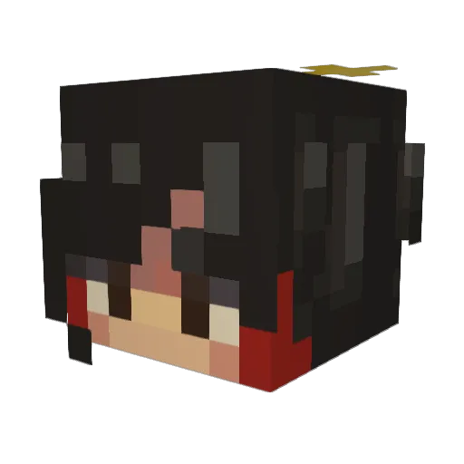 Felamc Minecraft avatar head, 3D render