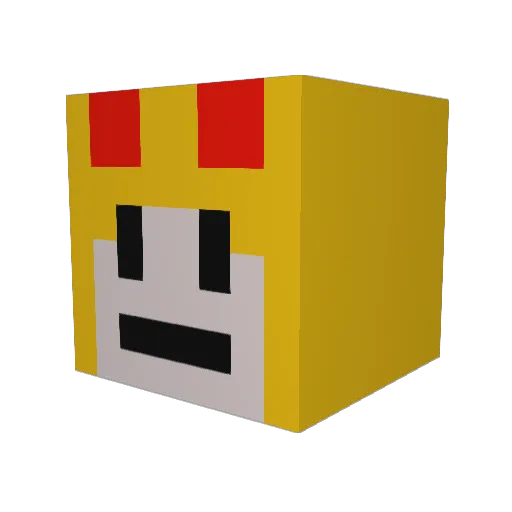 Felaupe Minecraft avatar head, 3D render