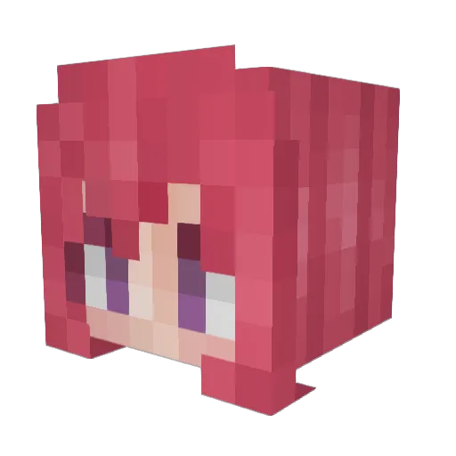 Felcia Minecraft avatar head, 3D render