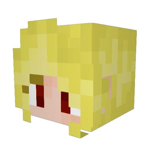 Felcy Minecraft avatar head, 3D render