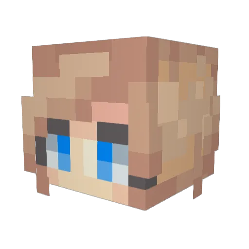 Feldanar Minecraft avatar head, 3D render