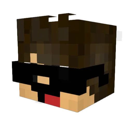 Feldspato Minecraft avatar head, 3D render