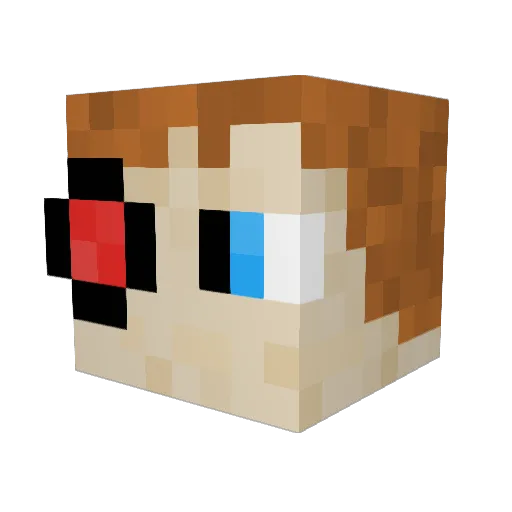 Felellixs Minecraft avatar head, 3D render