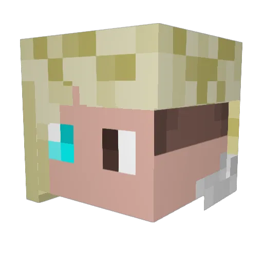 Felem1 Minecraft avatar head, 3D render