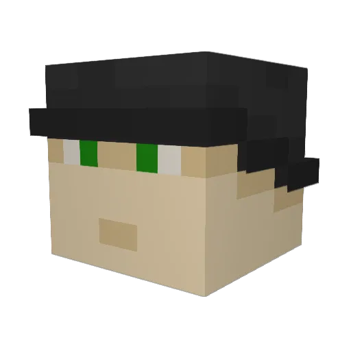 Felepz Minecraft avatar head, 3D render