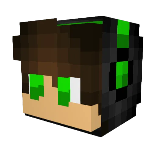 Felexio Minecraft avatar head, 3D render