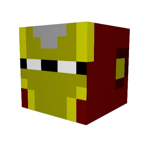 Felfoo Minecraft avatar head, 3D render