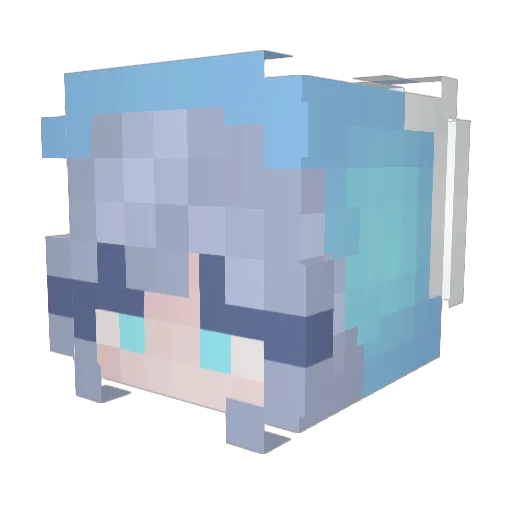 Felfri Minecraft avatar head, 3D render