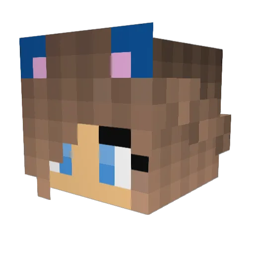 Felicial70 Minecraft avatar head, 3D render