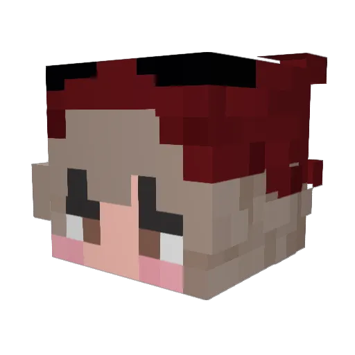 Feliciosa Minecraft avatar head, 3D render