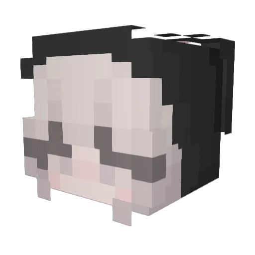 Felicitiesy Minecraft avatar head, 3D render