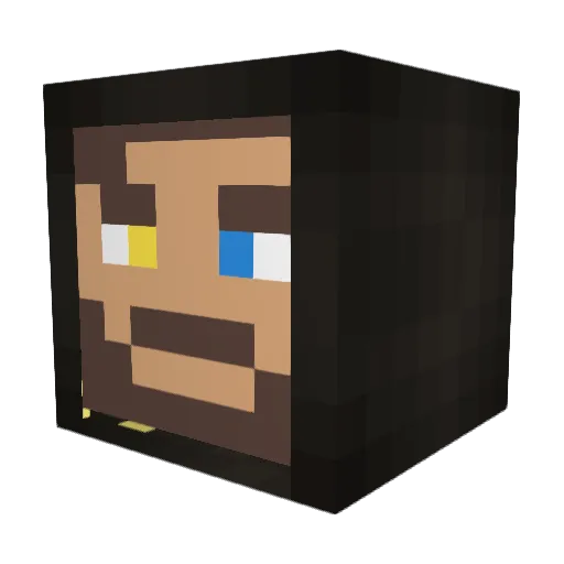 Feliday Minecraft avatar head, 3D render