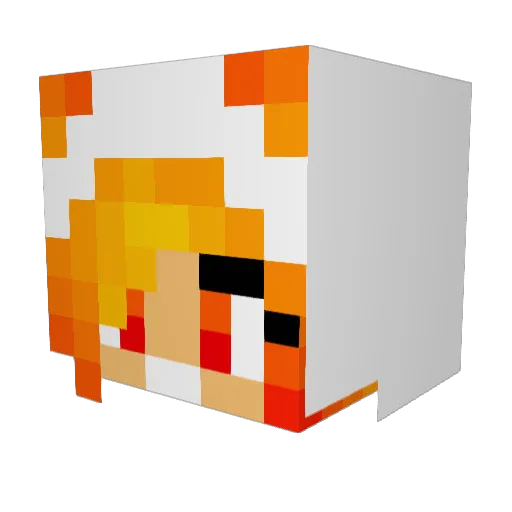 Feliii__ Minecraft avatar head, 3D render