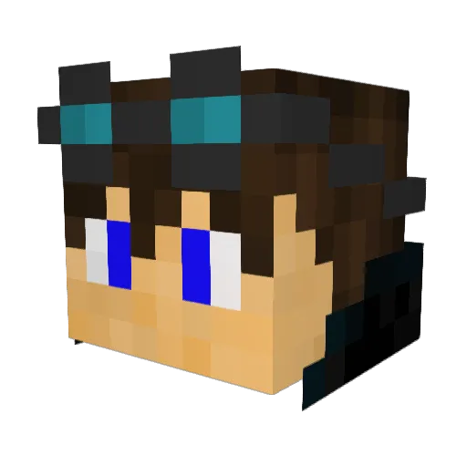 Felilun Minecraft avatar head, 3D render