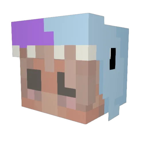 FelineEagle5126 Minecraft avatar head, 3D render