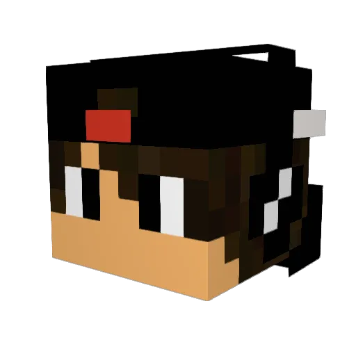 Felipe09XD Minecraft avatar head, 3D render