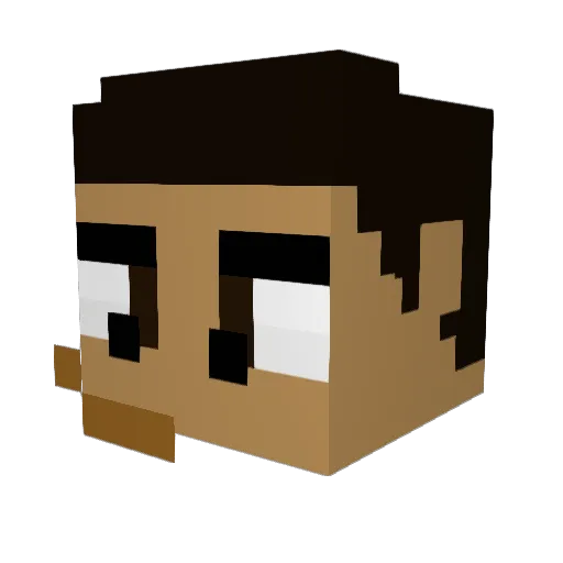 Felipe4RS Minecraft avatar head, 3D render