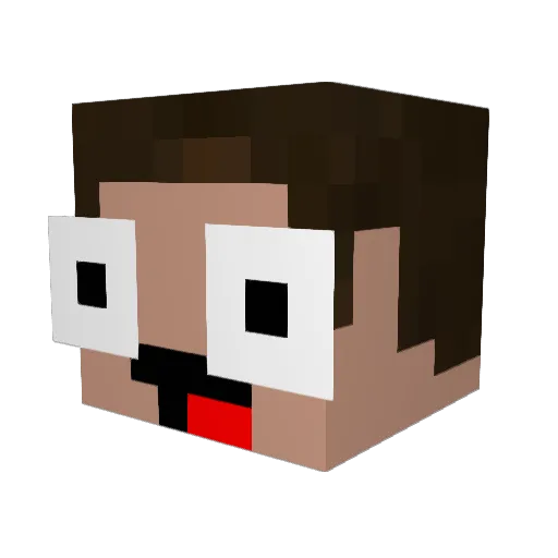 FelipeFireForTre Minecraft avatar head, 3D render