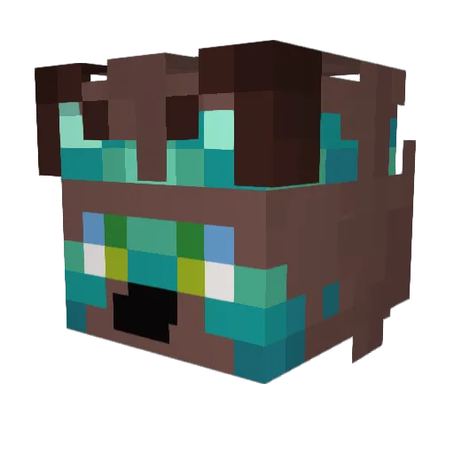 Felipepudin Minecraft avatar head, 3D render