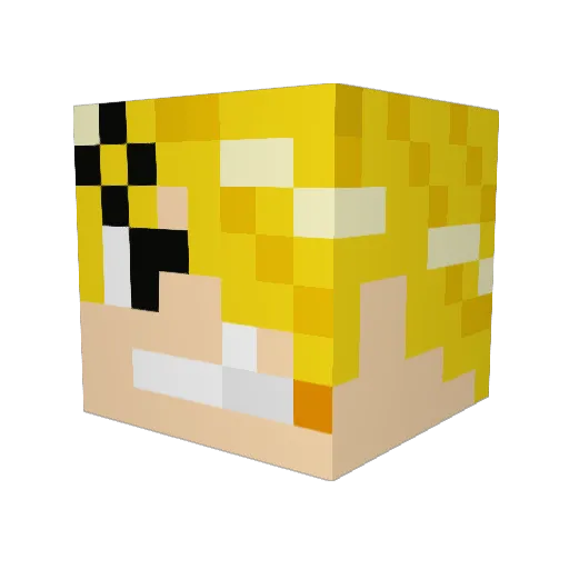 Felipevo Minecraft avatar head, 3D render