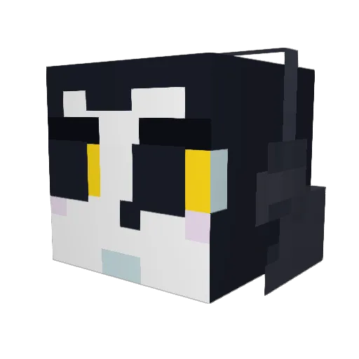 Felipunks Minecraft avatar head, 3D render