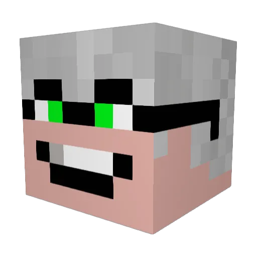 FelisPlatinum Minecraft avatar head, 3D render