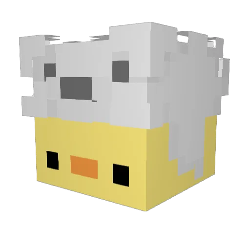 Felisch Minecraft avatar head, 3D render