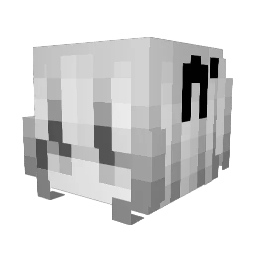 Felisitina Minecraft avatar head, 3D render