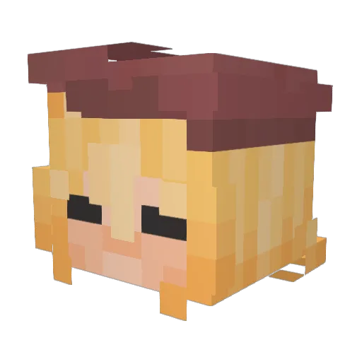 Felit Minecraft avatar head, 3D render