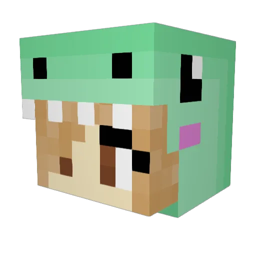 Felix1004 Minecraft avatar head, 3D render