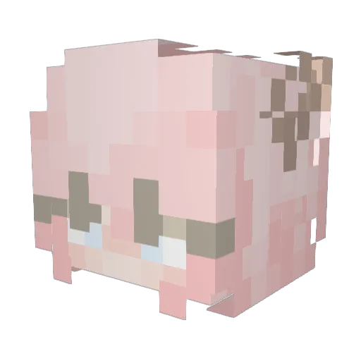 Felix24ap Minecraft avatar head, 3D render