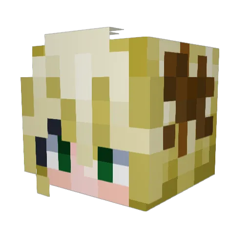 Felix68_ Minecraft avatar head, 3D render