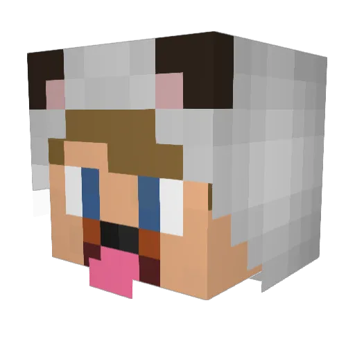 Felix92kg Minecraft avatar head, 3D render