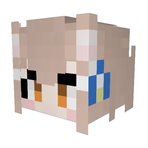 FelixArgyle_ Minecraft avatar head, 3D render