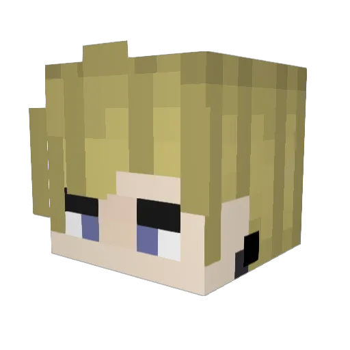 FelixDiff Minecraft avatar head, 3D render