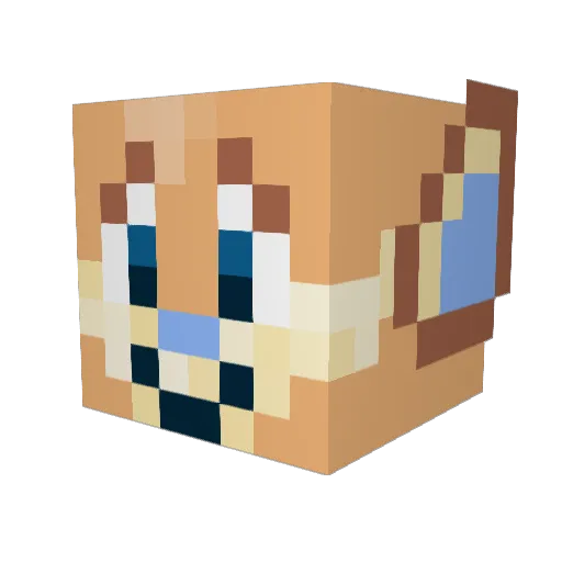 FelixFennex Minecraft avatar head, 3D render