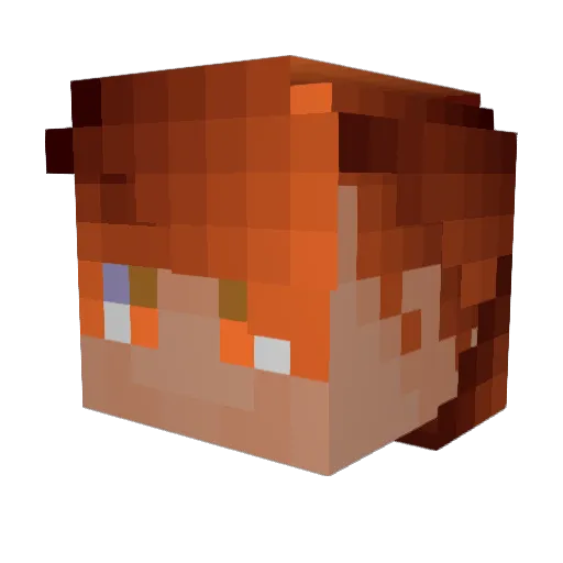 FelixForeverDies Minecraft avatar head, 3D render