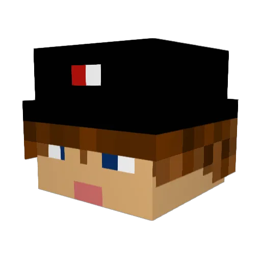FelixKjellberg_ Minecraft avatar head, 3D render