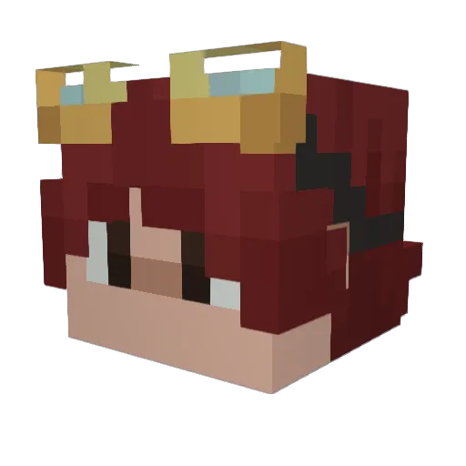 FelixLink Minecraft avatar head, 3D render