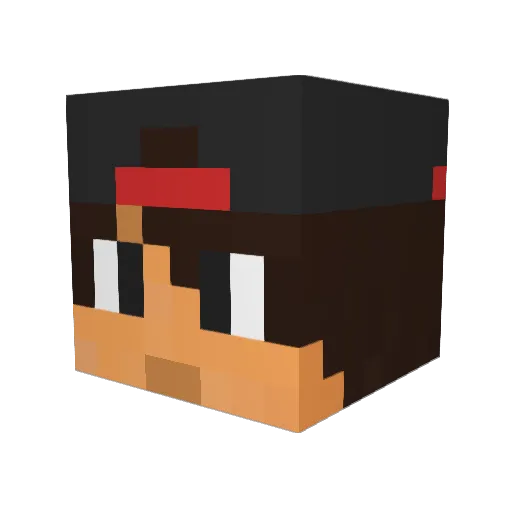 FelixPTx Minecraft avatar head, 3D render