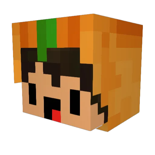 FelixYTKai Minecraft avatar head, 3D render