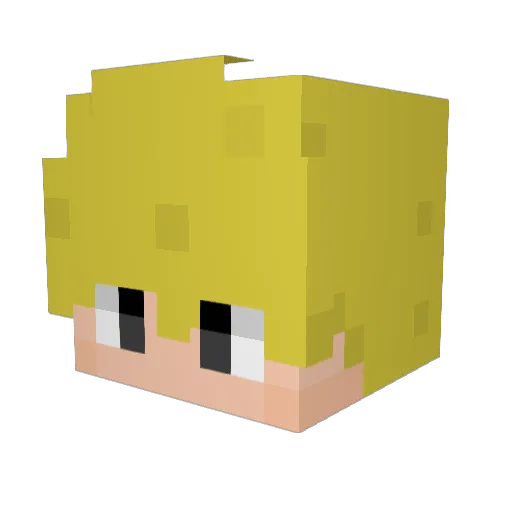 Felix_11_teich Minecraft avatar head, 3D render