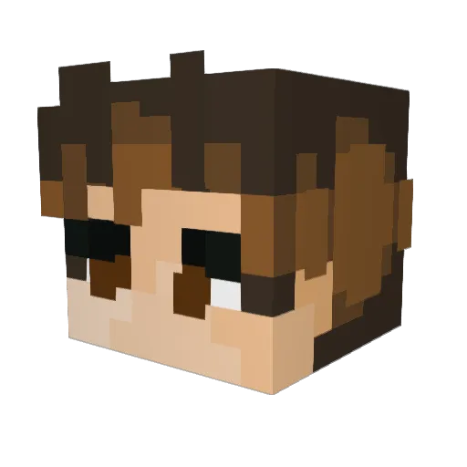 Felix_A Minecraft avatar head, 3D render