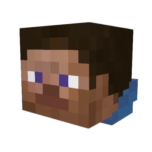 Felix_HK_ Minecraft avatar head, 3D render